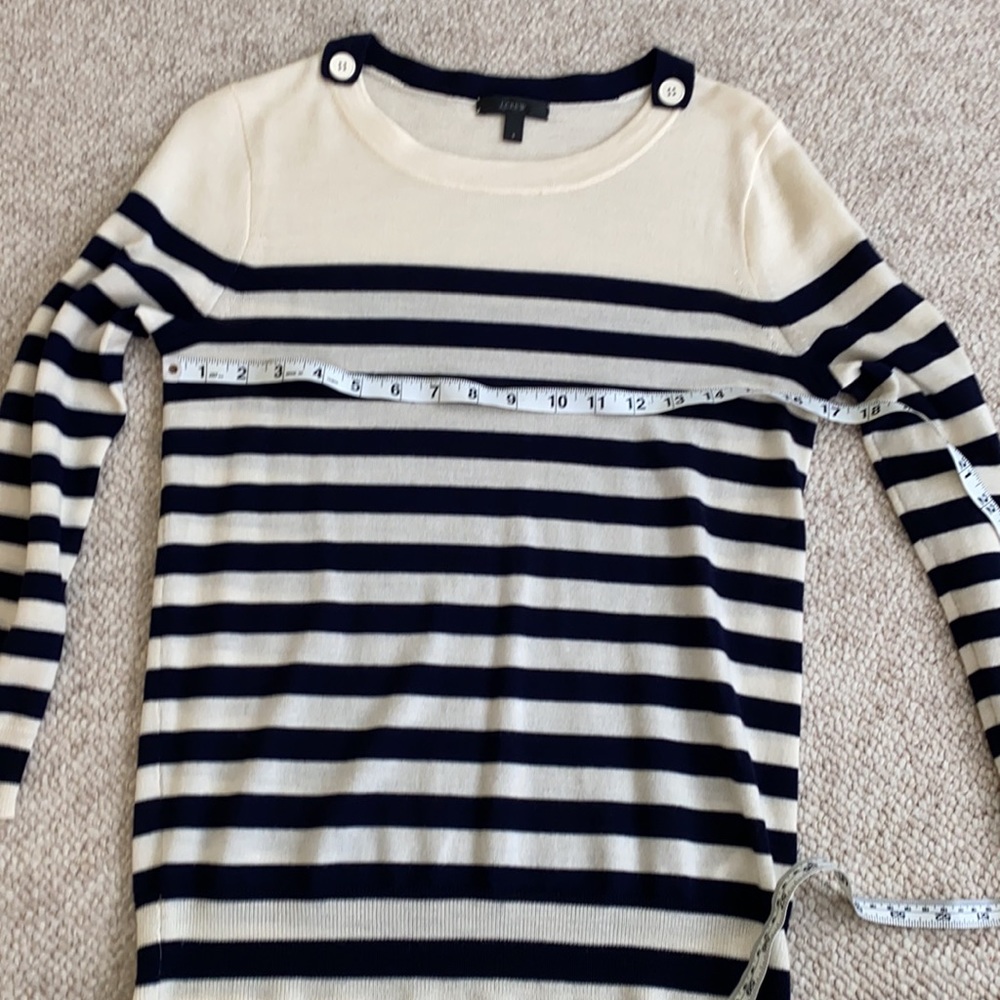 J. Crew Navy and White Striped Sweater - Picture 4 of 5